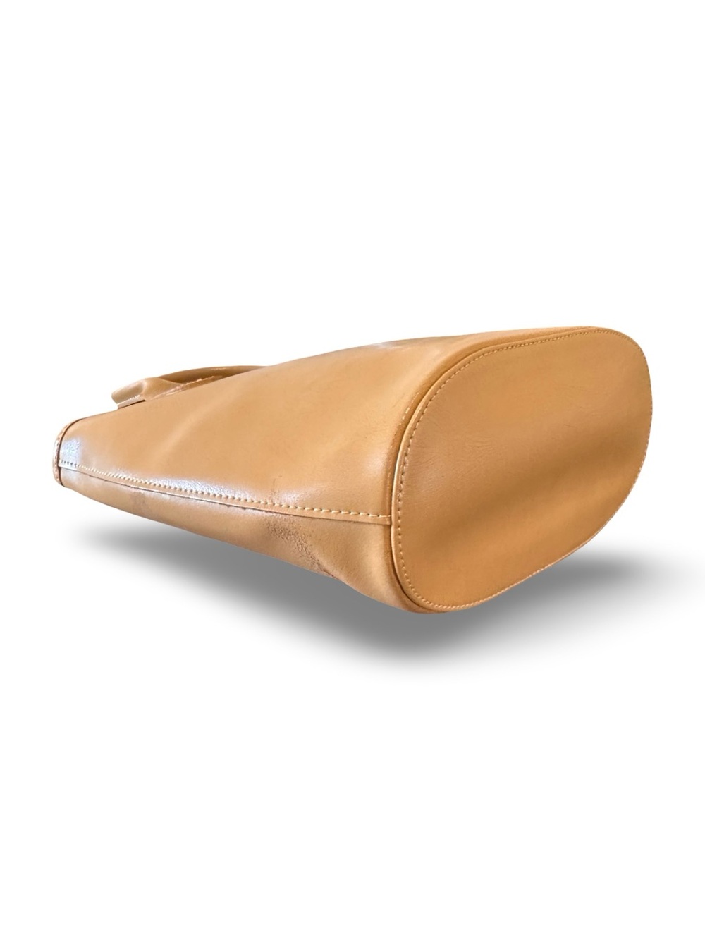 Longchamp Carmel Leather Tote Bag - Mustard Yellow/Camel - Picture 12 of 14